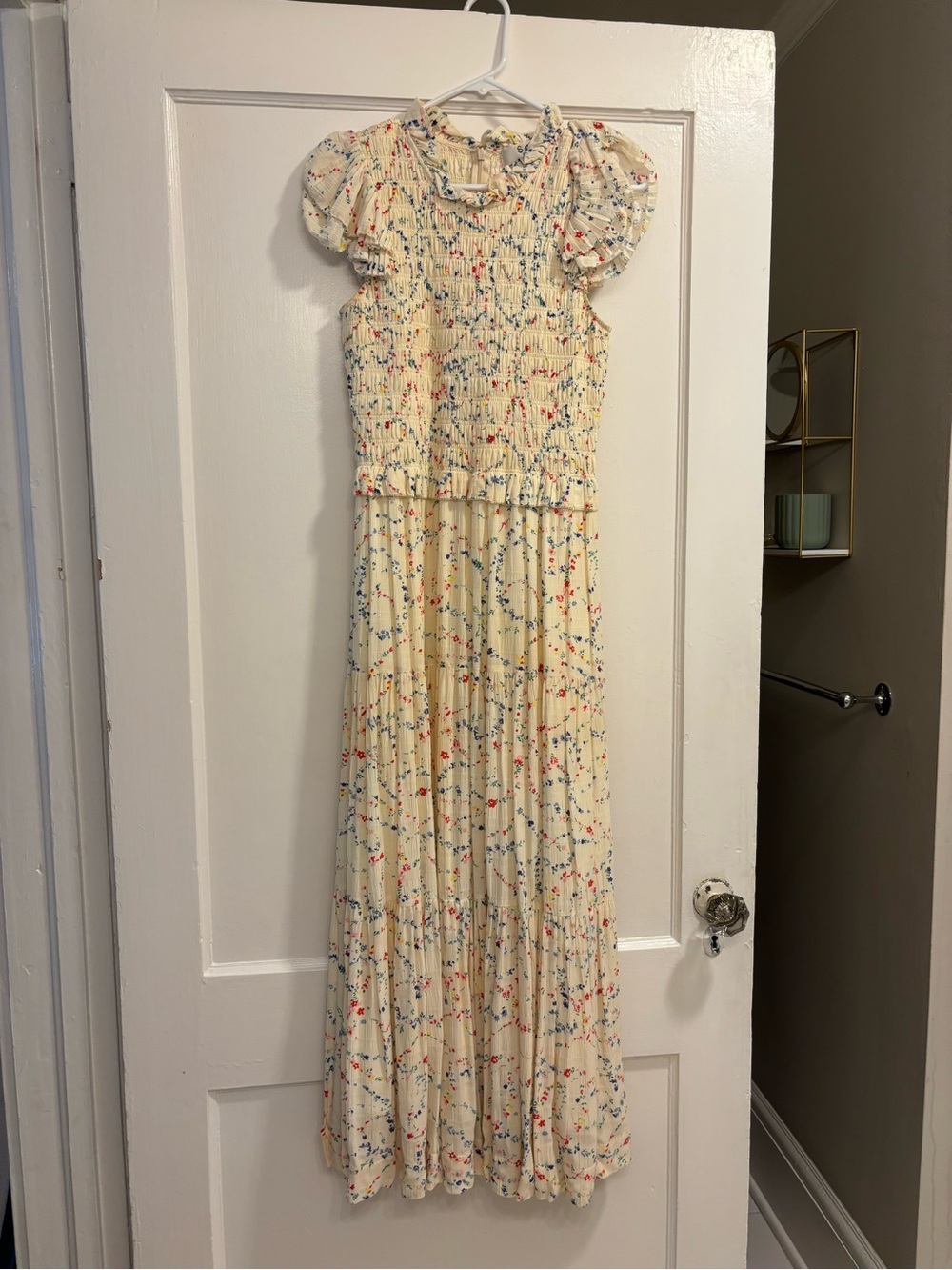 Sea New York Cream Floral Maxi Dress